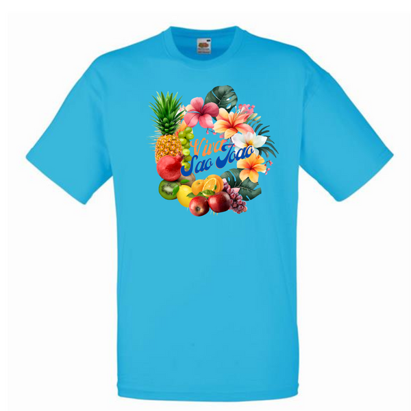 Sao João Tropical Fruits and Flowers T-Shirt for Kids and Adults