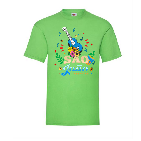 Sao João Floral Guitar Tee for Kids and Adults