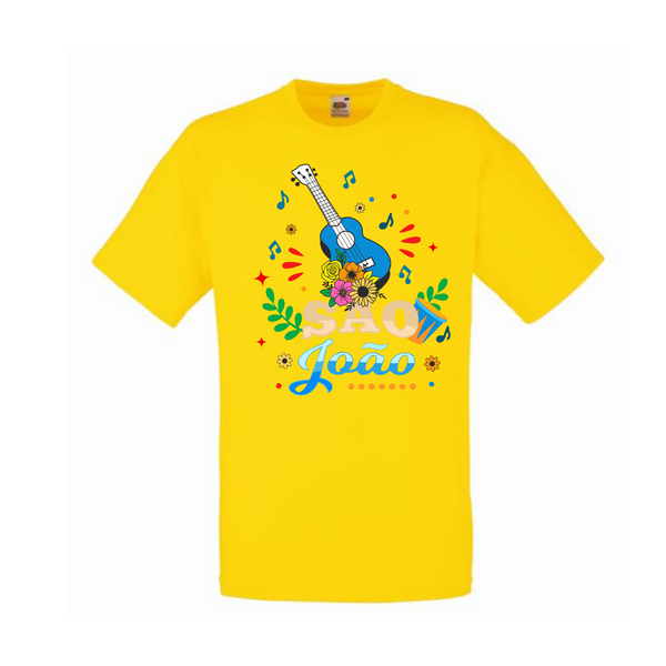 Sao João Floral Guitar Tee for Kids and Adults