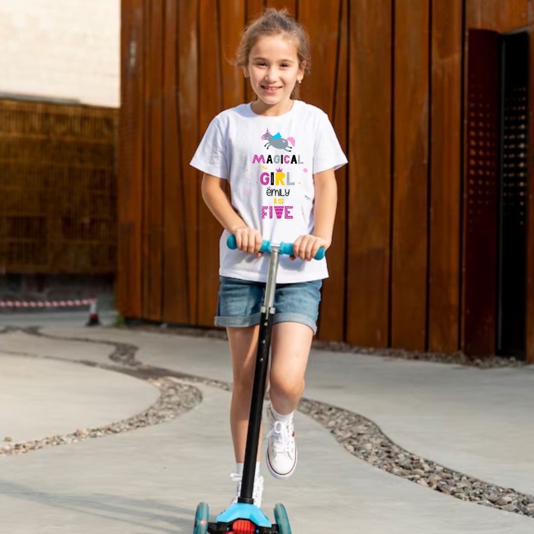 Personalised Magical Birthday Girl T-Shirt