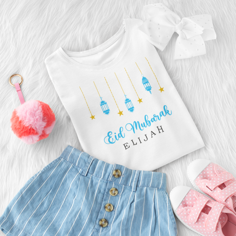 Kids Personalised Eid Mubarak T-shirt