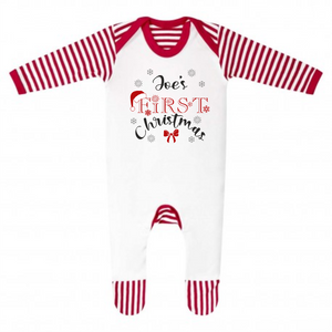 First Christmas Personalised Baby grow