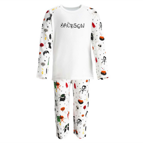 Halloween Personalised Name Pyjamas