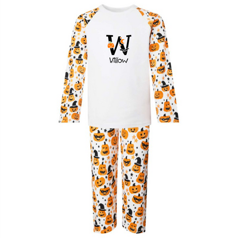 Customized Halloween Name Printed Pyjamas