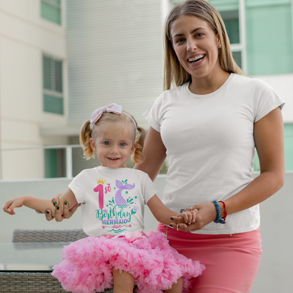 Personalised Mermaid Birthday Girl T-Shirt