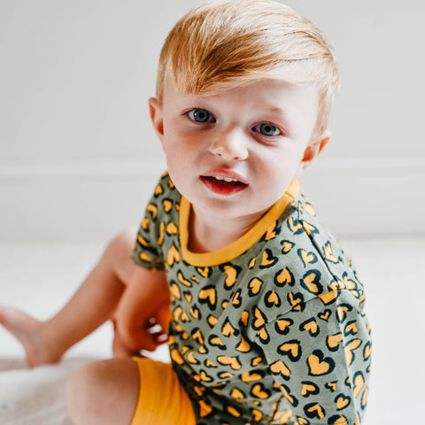 Heart Print Kids Organic Cotton Tee