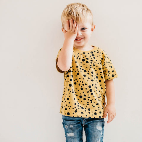 Leopard Dots Organic Cotton Kids T-shirt