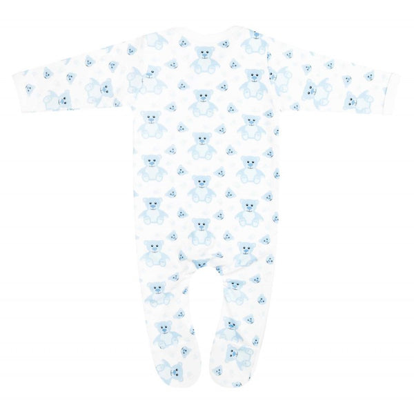 Personalised Last name Homecoming Baby Boy Romper suit - Blue Bear